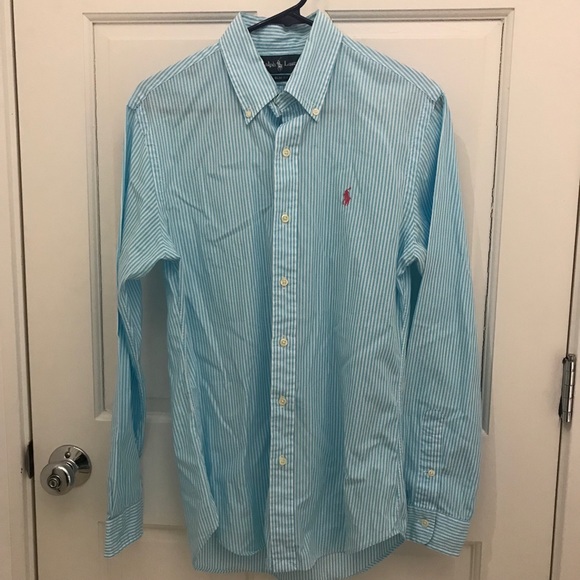 ralph lauren slim fit striped shirt
